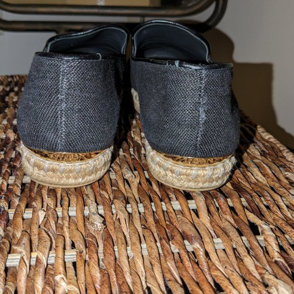 Stuart Weitzman Black Espadrilles Size 7 (Leather/Suede Interior) - Picture 4 of 6